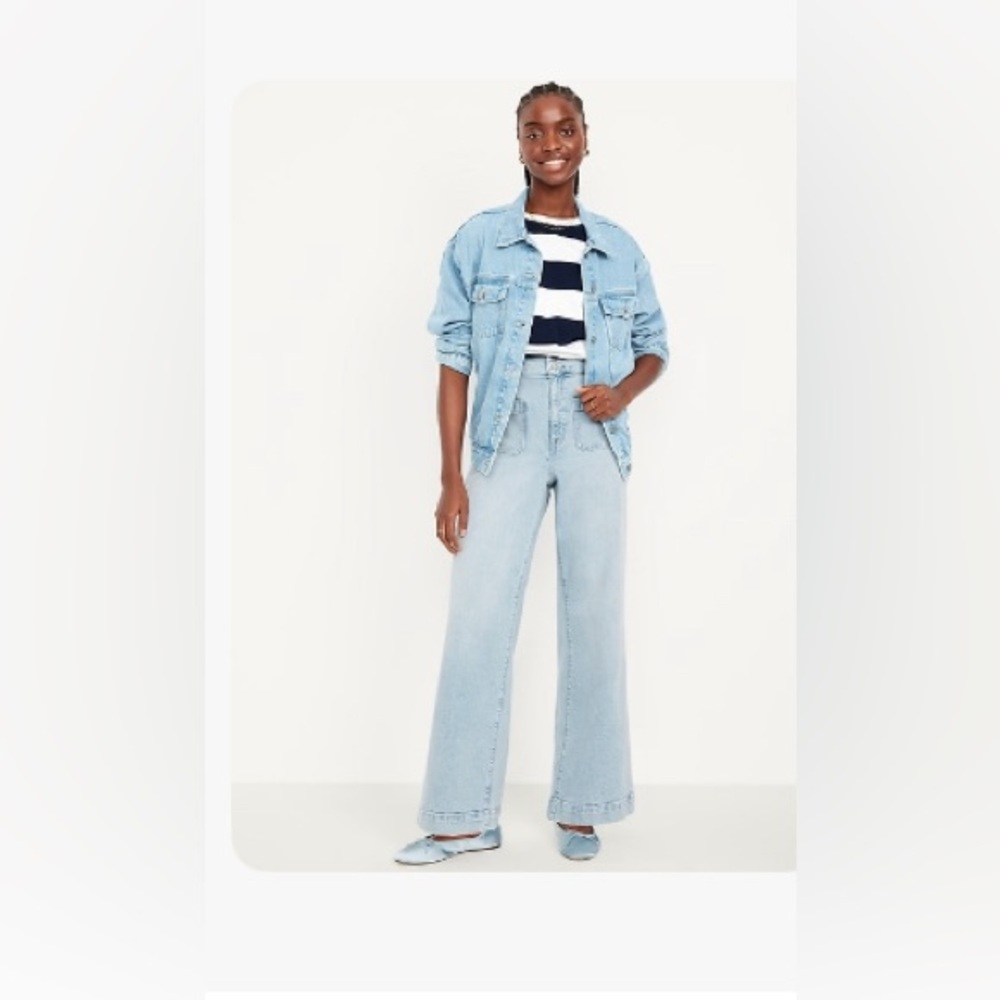 Extra high waisted wide leg jeans